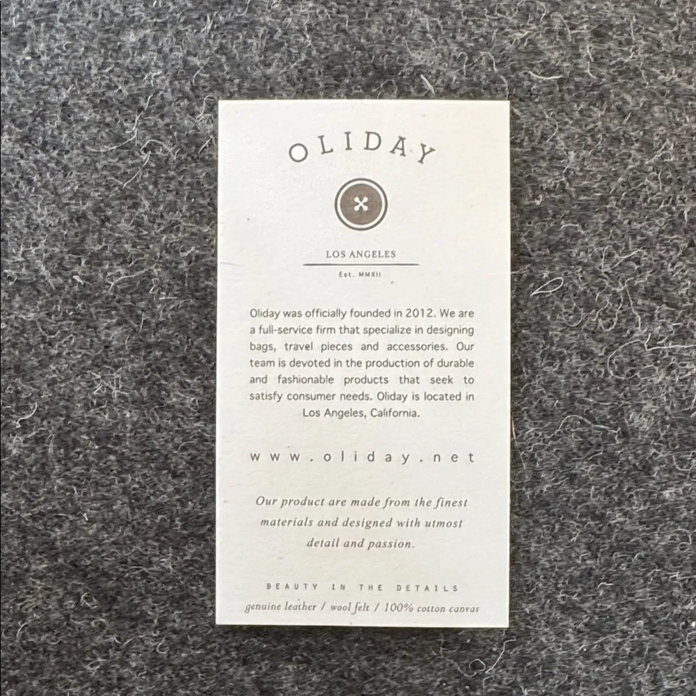 oliday wool/canvas/leather backpack
